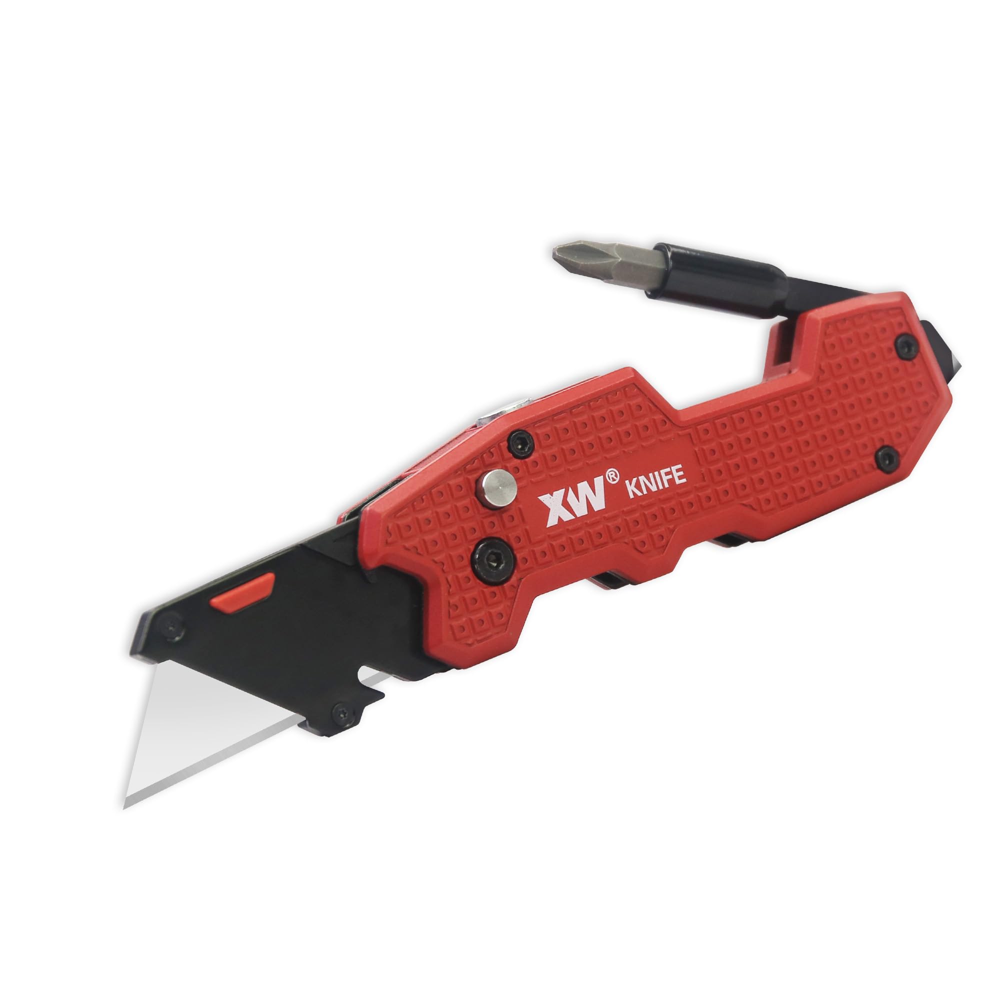 XW Folding Utility Knife with Screwdriver, 5-in-1 Multi-functional